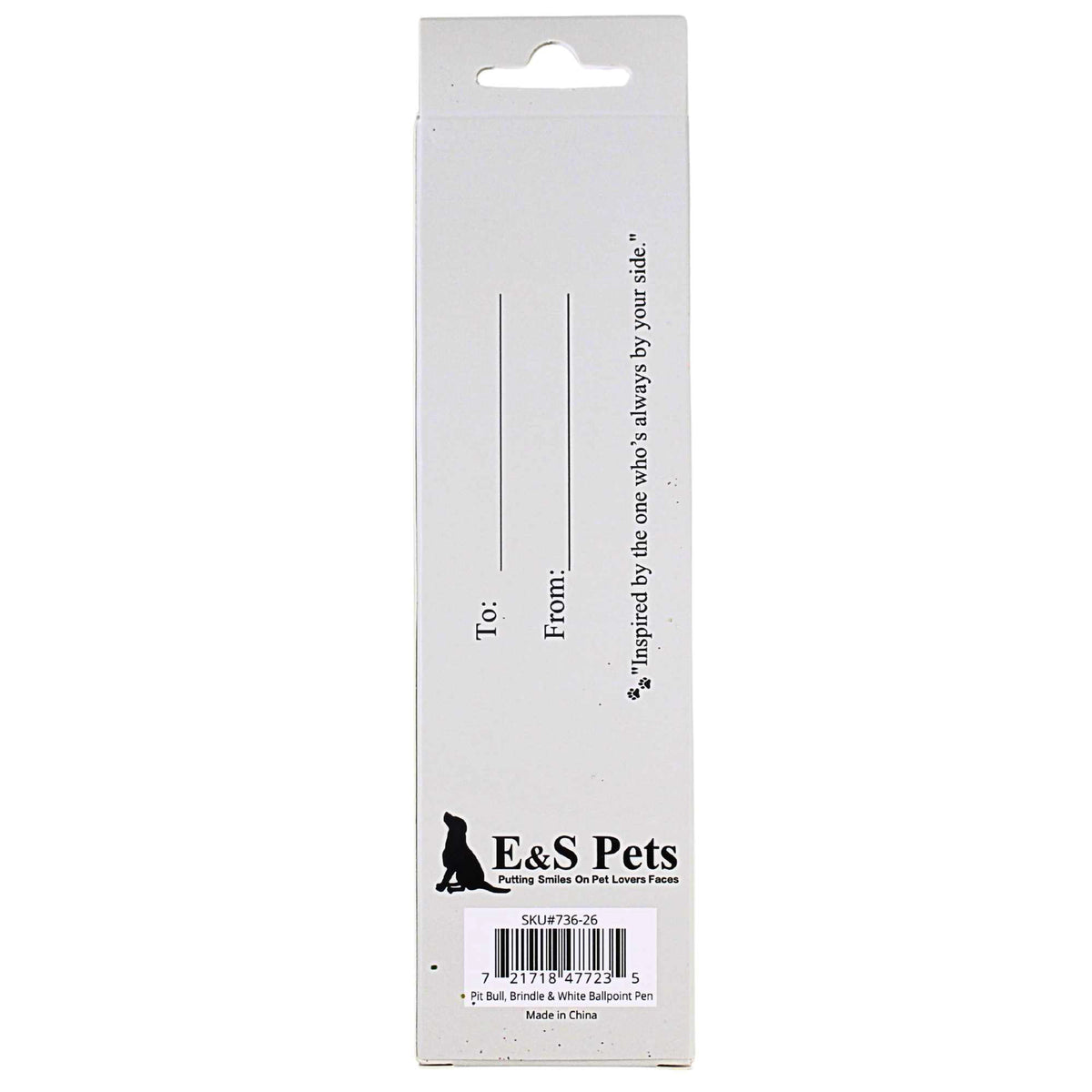 E & S Imports Brindle And White Pit Bull Ballpoint Pen - - SBKGifts.com