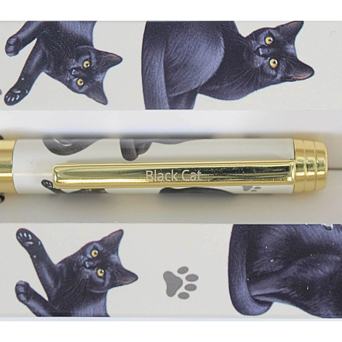 E & S Imports Black Cat Ballpoint Pen - - SBKGifts.com