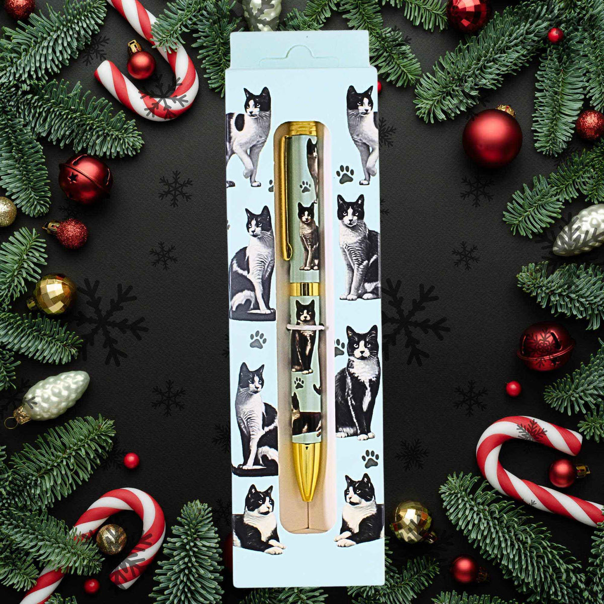E & S Imports Black And White Cat Ballpoint Pen - - SBKGifts.com