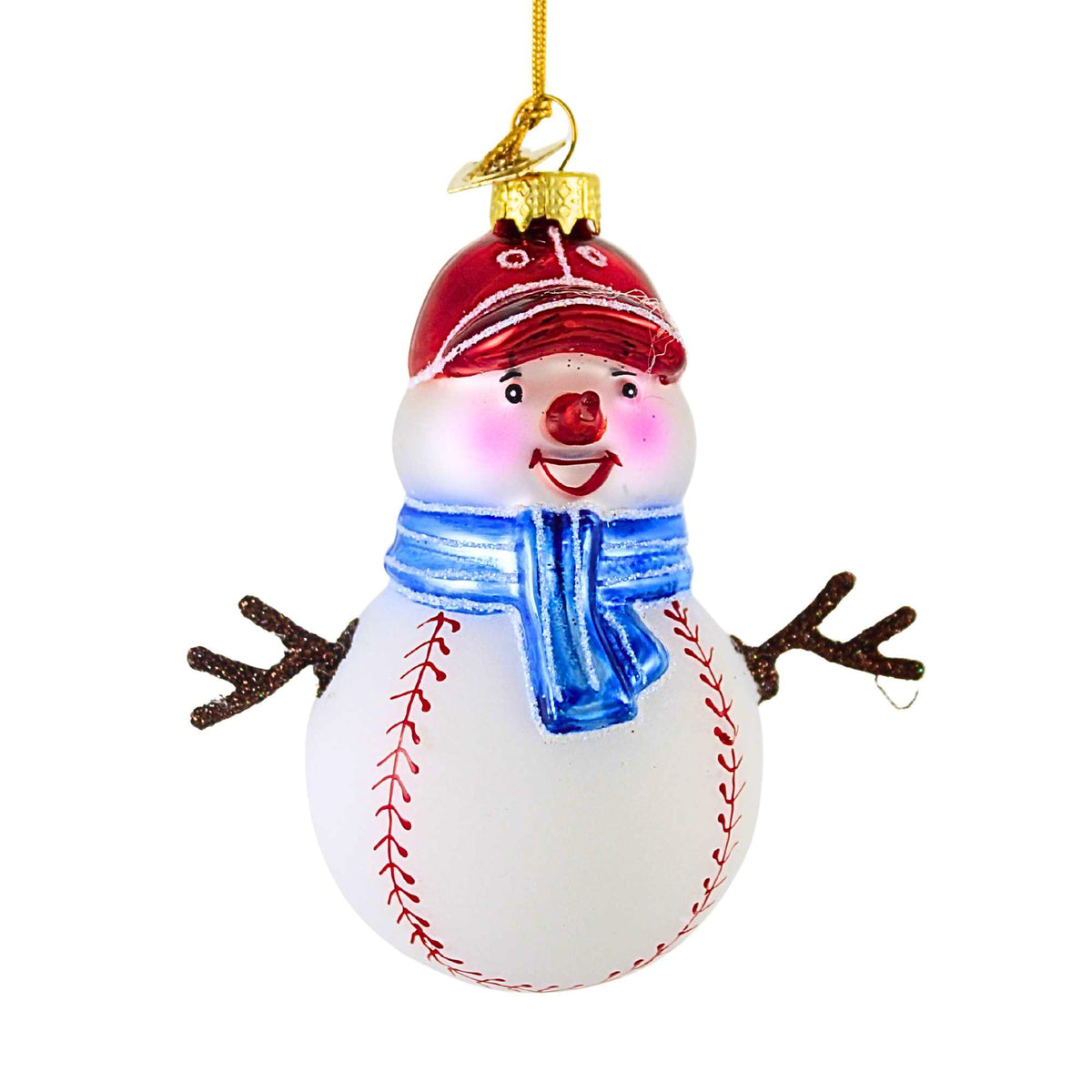 66609 Baseball Snowman With Twig Arms NB1823