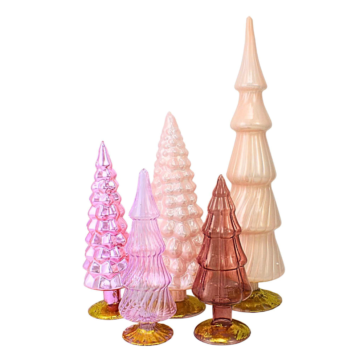 66638 Rose Hue Trees Set Of 5 MS2040RO