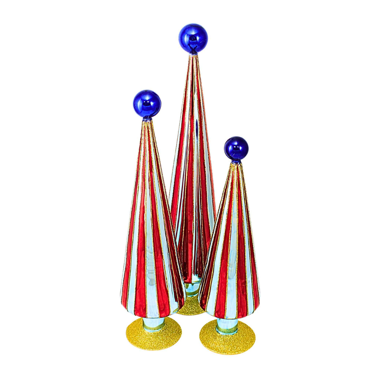 66641 Carnival Trees Red Blue St/3 CD3119RB