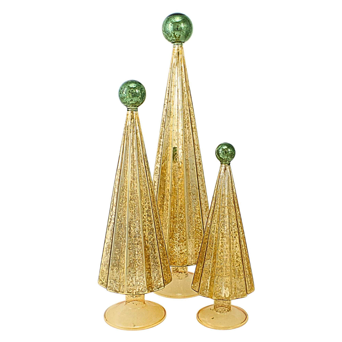 66644 Pleated Trees Gold/Green St/3 CD3281GGR