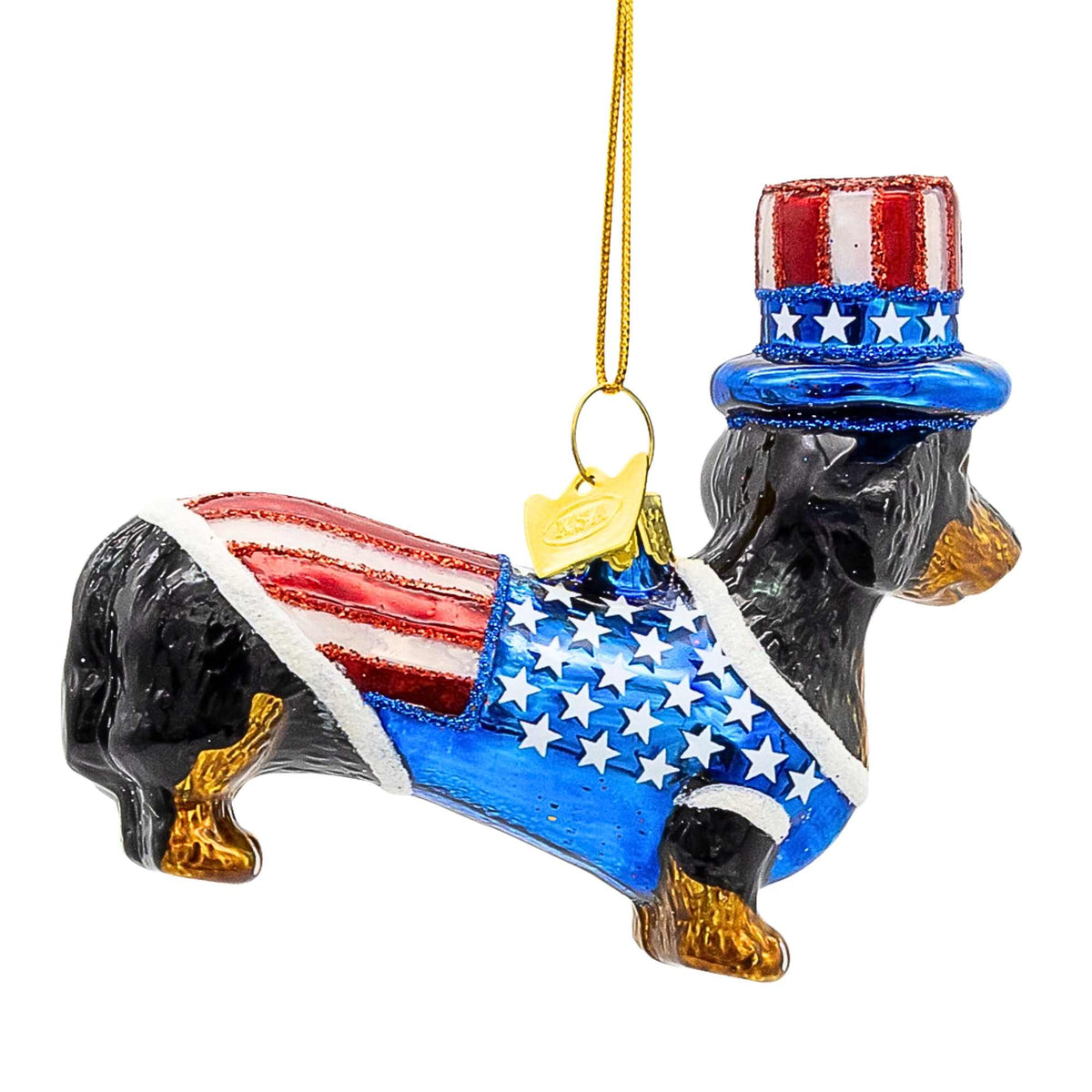 Noble Gems Patriotic Dachshund Ornament - - SBKGifts.com