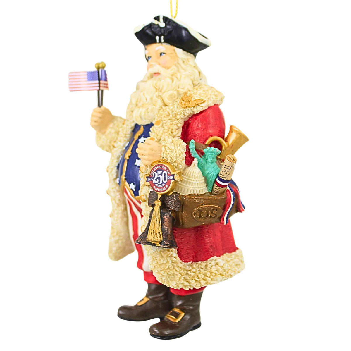 Kurt S. Adler 250Th Anniversary 1776 American Santa Ornament - - SBKGifts.com