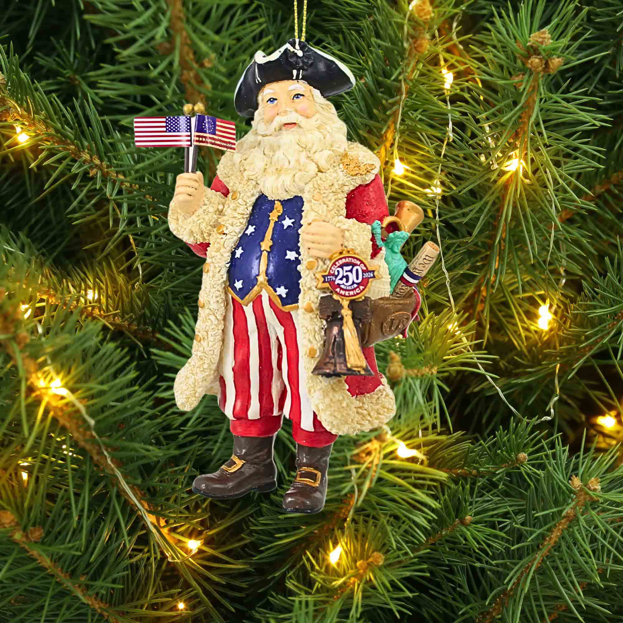 Kurt S. Adler 5.25In 250Th Anniversary 1776 American Santa