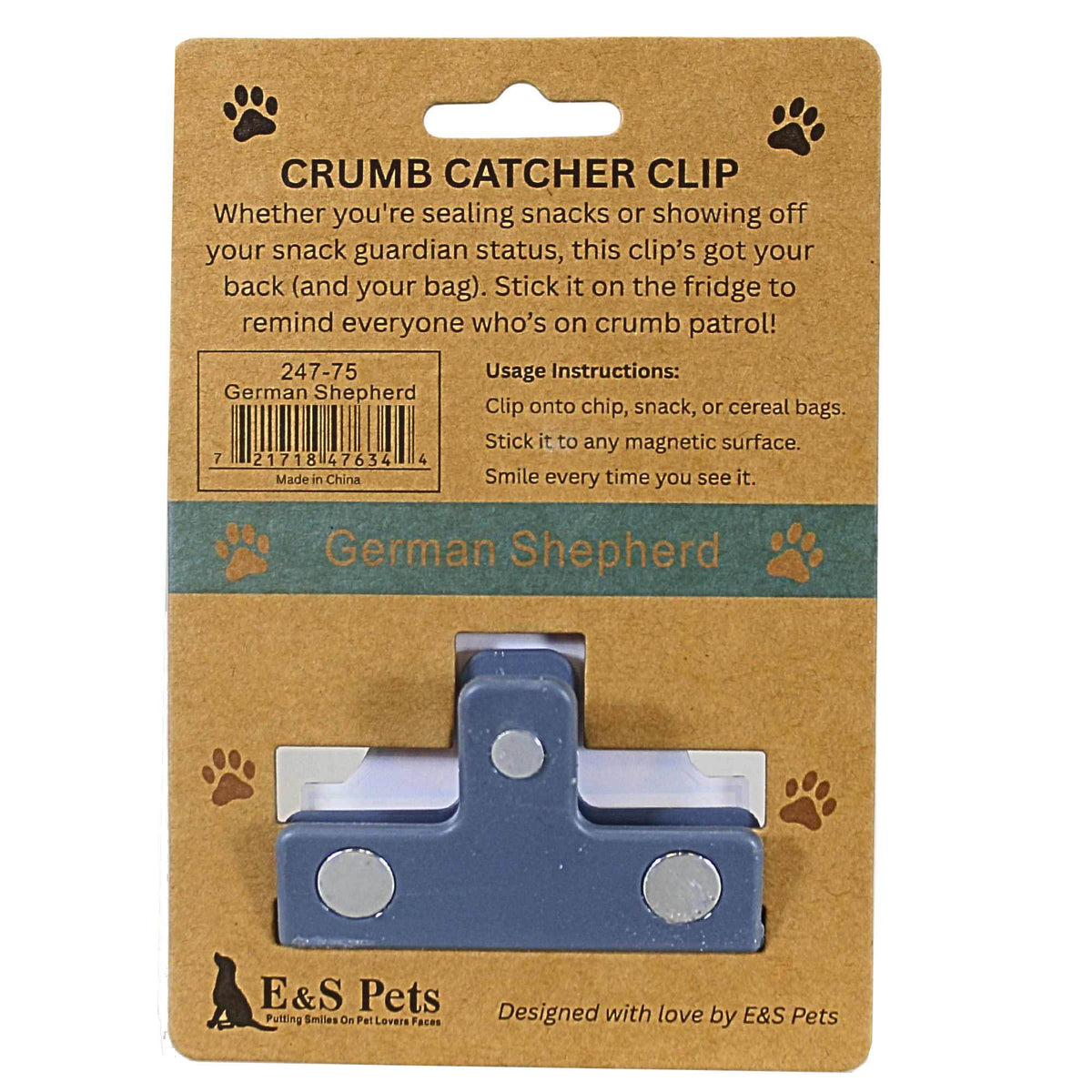 E & S Imports German Shepherd Chip Clip - - SBKGifts.com