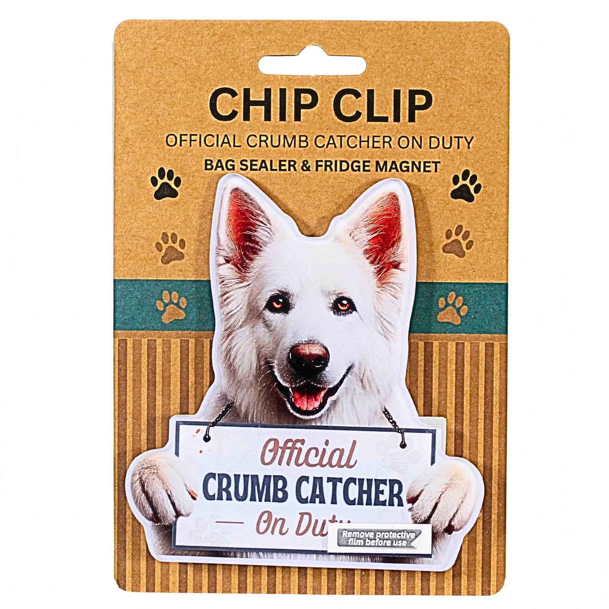 E & S Imports German Shepherd White Chip Clip - - SBKGifts.com