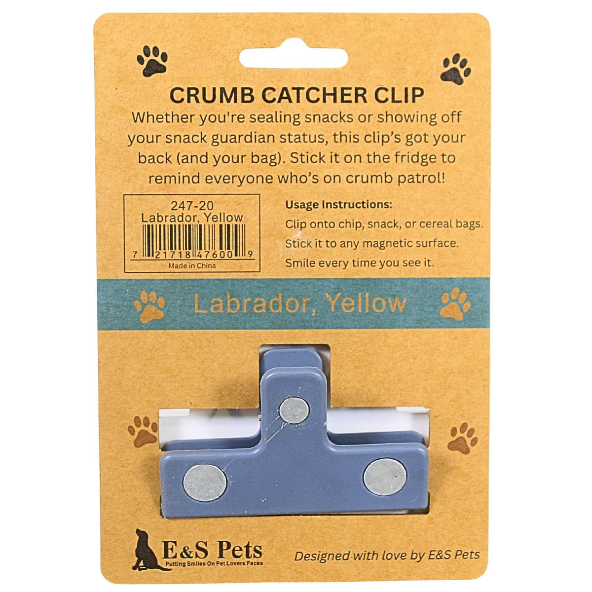 E & S Imports Labrador Yellow Chip Clip - - SBKGifts.com