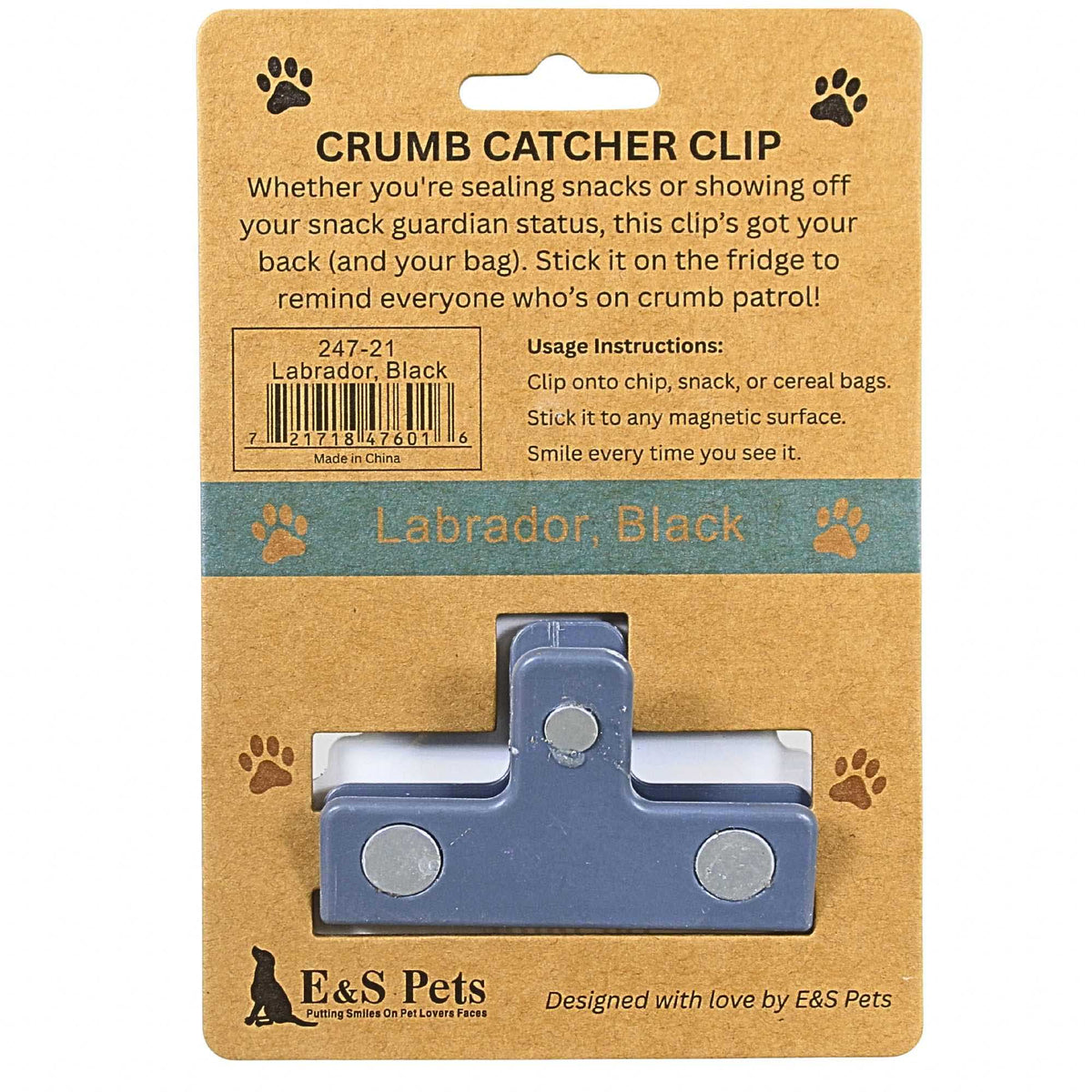 E & S Imports Labrador Black Chip Clip - - SBKGifts.com