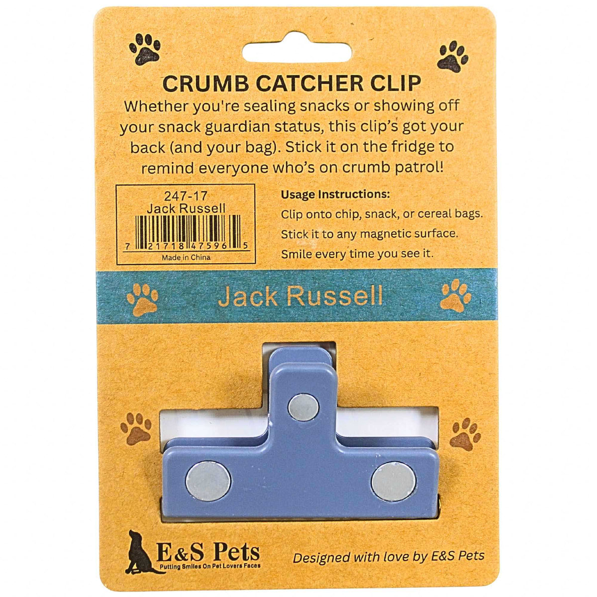 E & S Imports Jack Russell Chip Clip - - SBKGifts.com