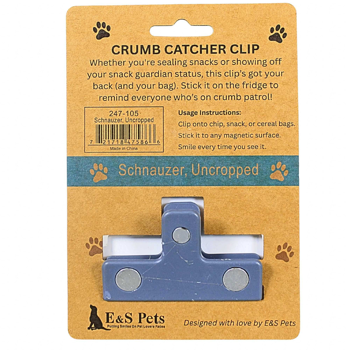 E & S Imports Schnauzer Chip Clip - - SBKGifts.com
