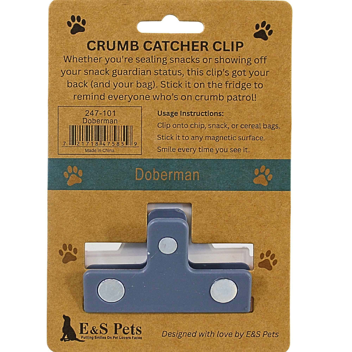 E & S Imports Doberman Chip Clip - - SBKGifts.com