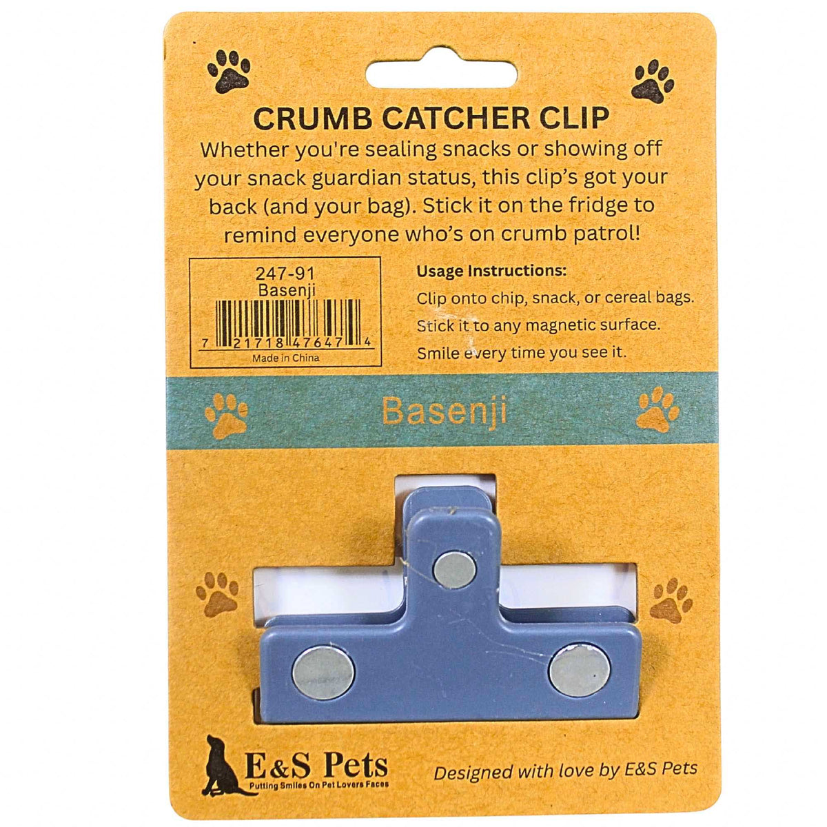E & S Imports Basenji Chip Clip - - SBKGifts.com