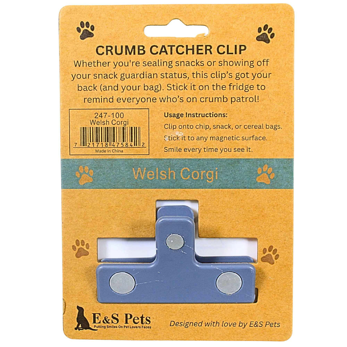 E & S Imports Welsh Corgi Chip Clip - - SBKGifts.com