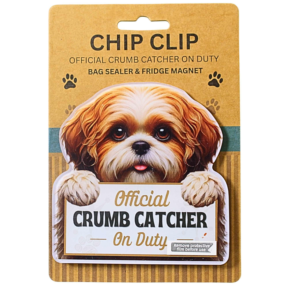 E & S Imports Shih Tzu Tan & White Chip Clip - - SBKGifts.com