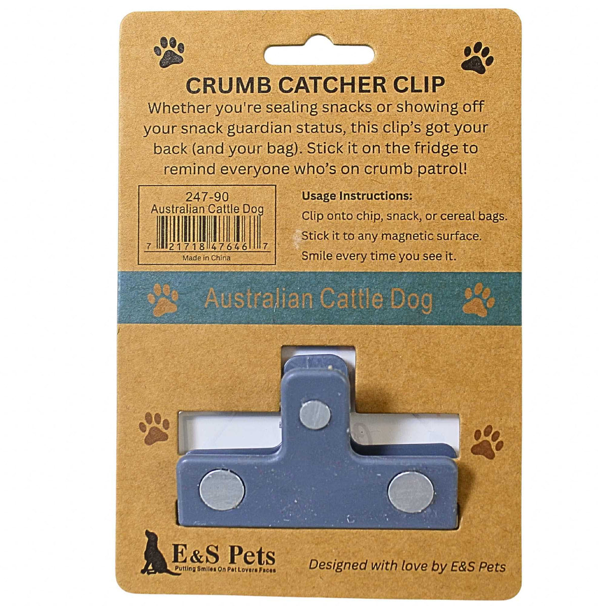 E & S Imports Australian Cattle Dog Chip Clip - - SBKGifts.com
