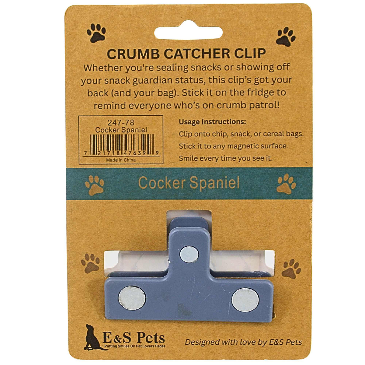 E & S Imports Cocker Spaniel Chip Clip - - SBKGifts.com