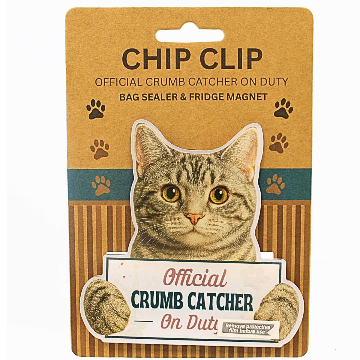E & S Imports Silver Tabby Chip Clip - - SBKGifts.com