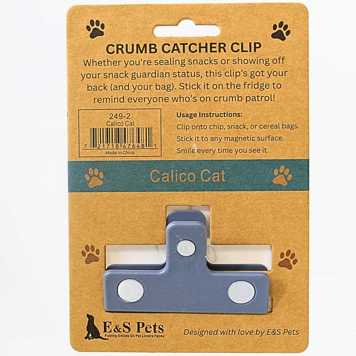 E & S Imports Calico Cat Chip Clip - - SBKGifts.com
