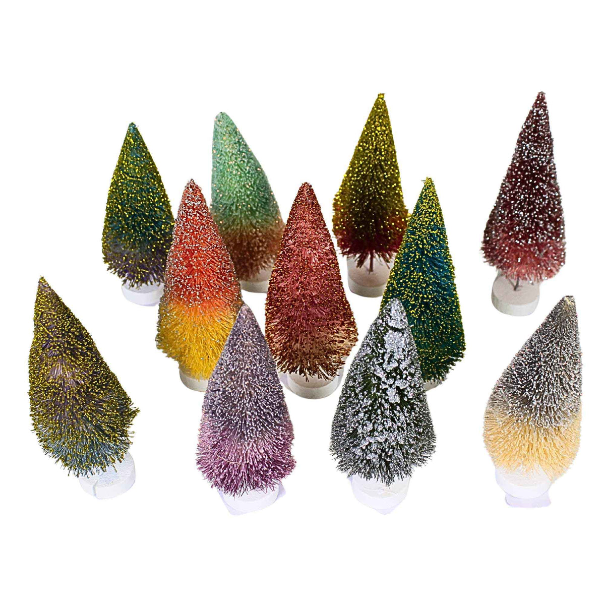 Cody Foster Glittered Ombre Bottle Brush Trees - - SBKGifts.com