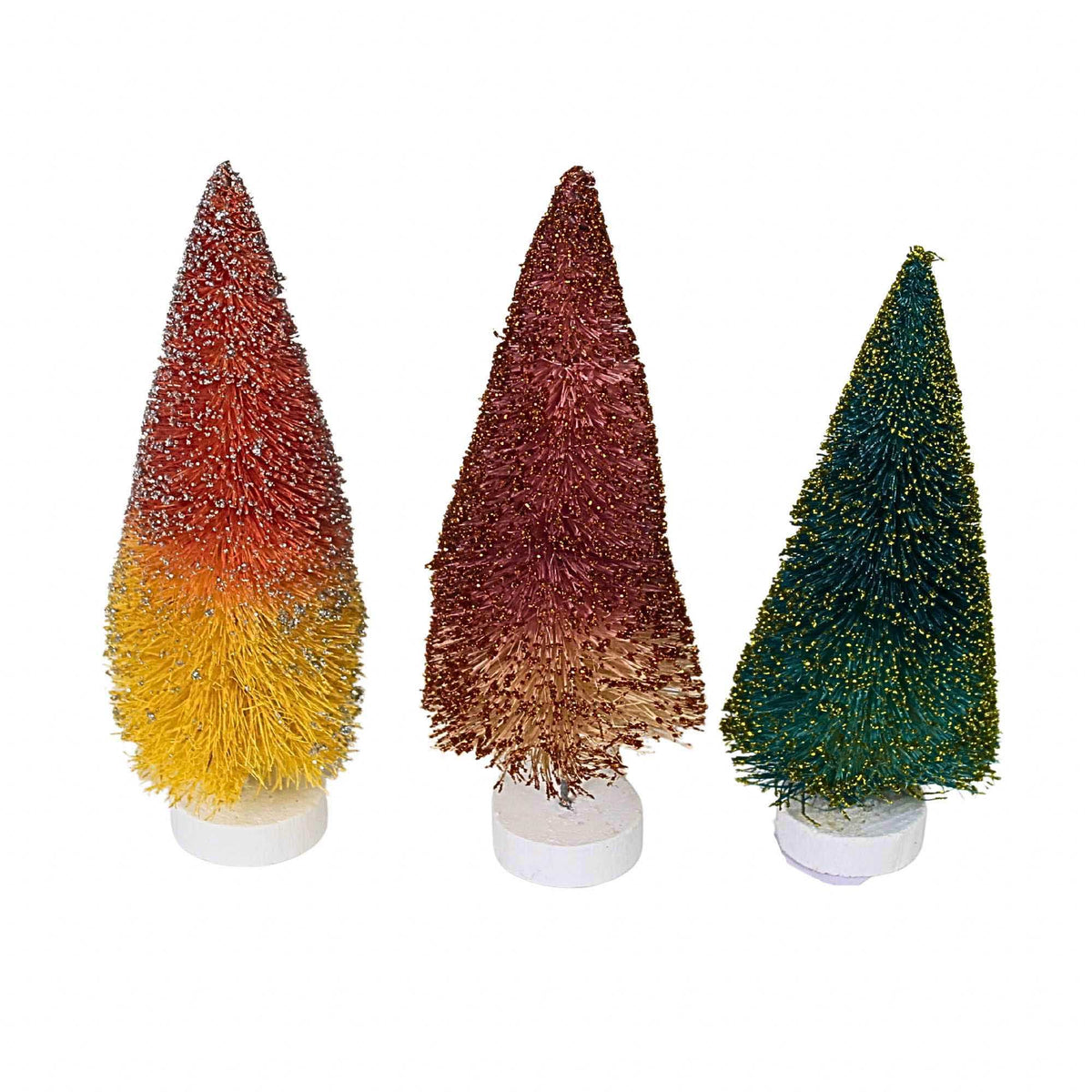 Cody Foster Glittered Ombre Bottle Brush Trees - - SBKGifts.com