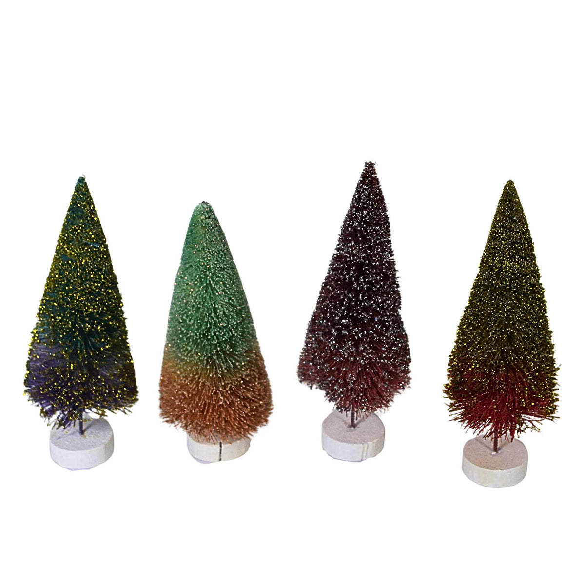 Cody Foster Glittered Ombre Bottle Brush Trees - - SBKGifts.com