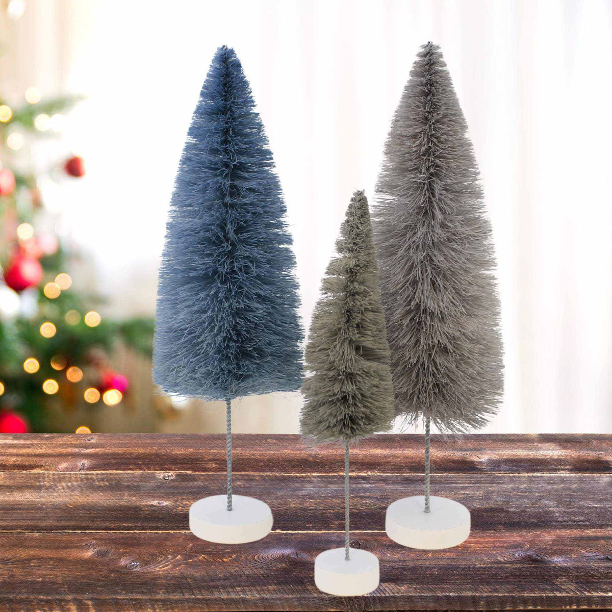 Craftoutlet.Com Winter Bottle Brush Tree Set - - SBKGifts.com