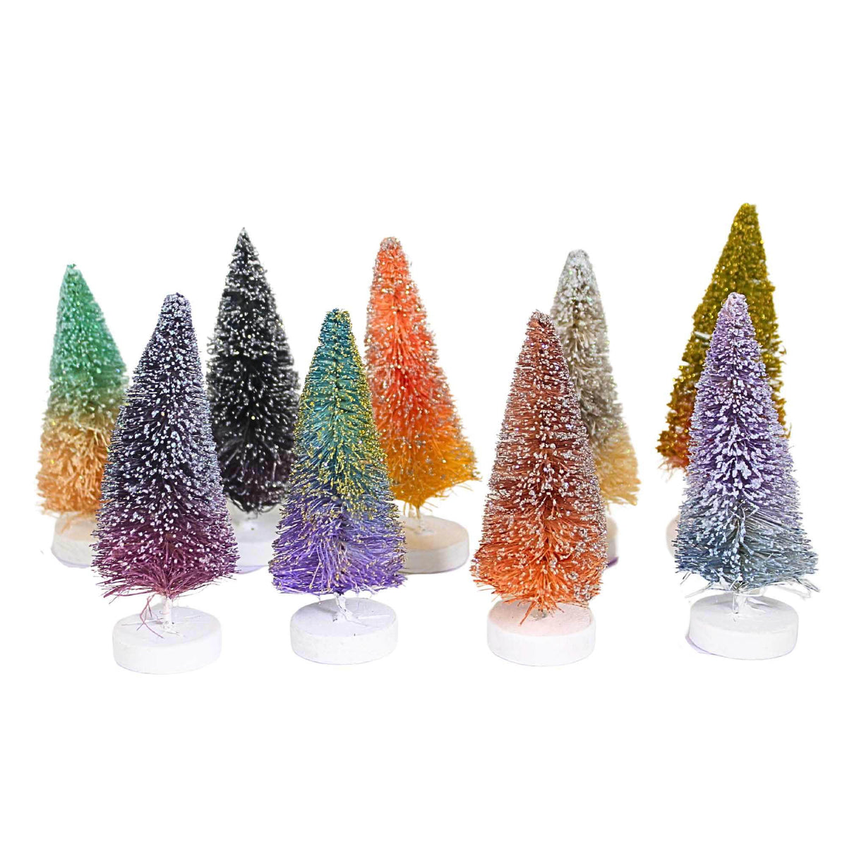 66712 Rainbow Ombre Bottle Brush Trees BB99S SET / 9
