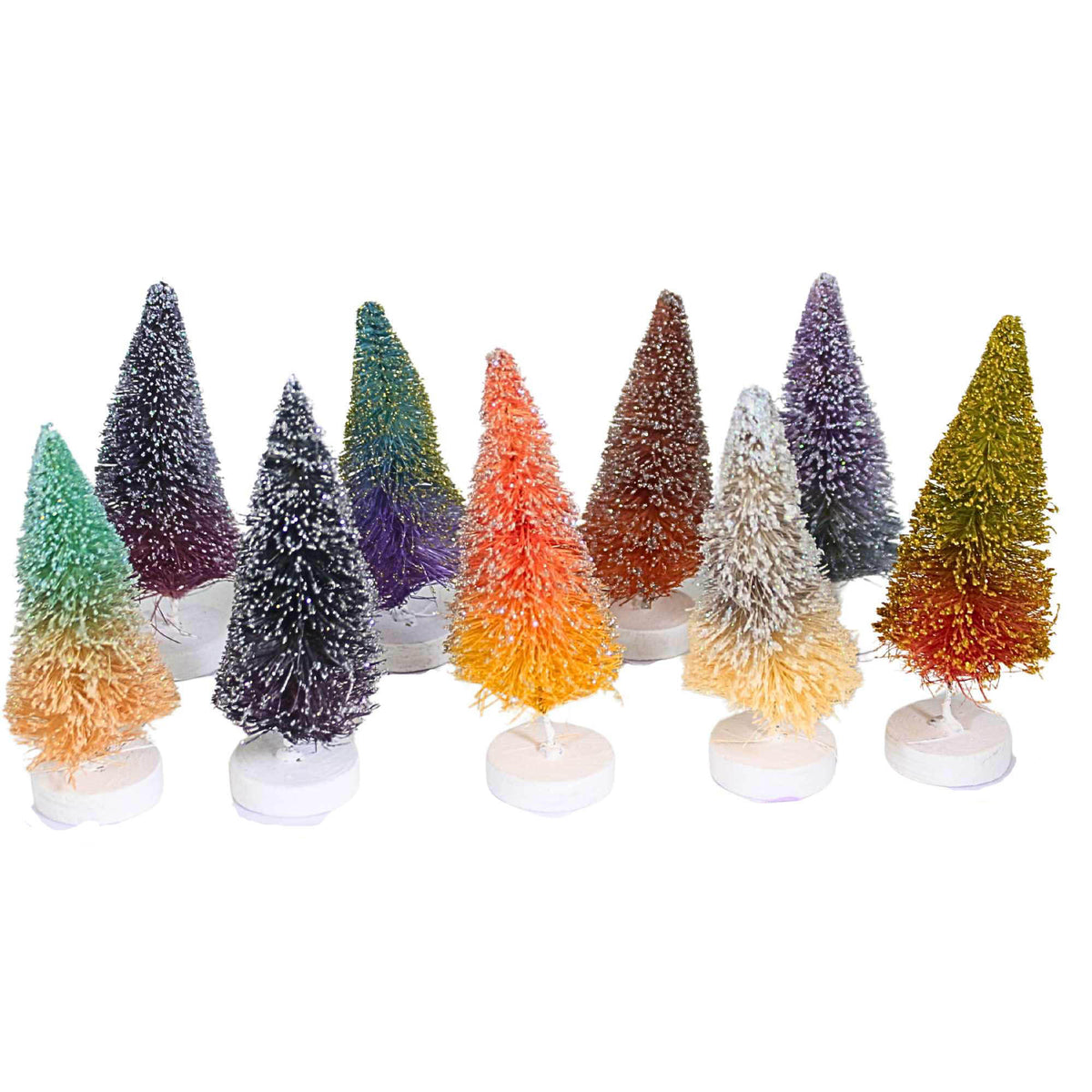 Cody Foster Rainbow Ombre Bottle Brush Trees - - SBKGifts.com