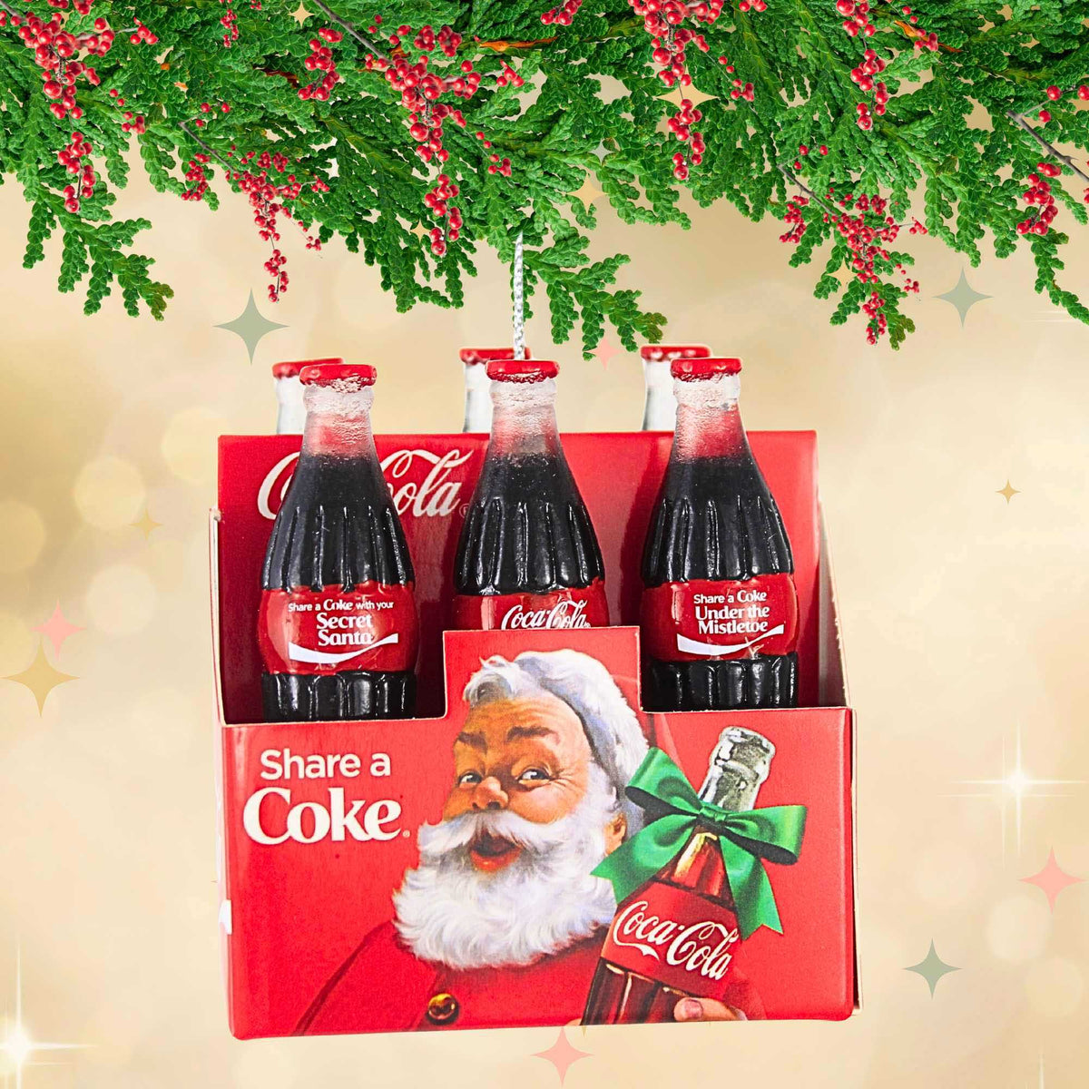Kurt S. Adler Santa Cola 6Pk Bottles - - SBKGifts.com
