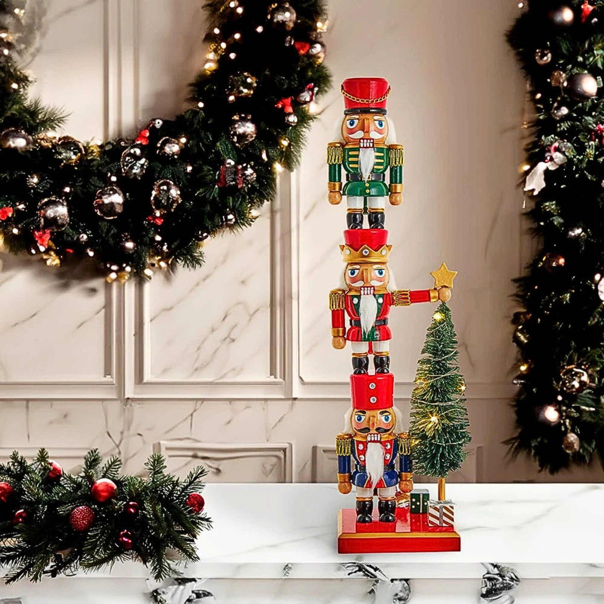 Kurt S. Adler Nutcracker W/Light-Up Christmas Tree - - SBKGifts.com