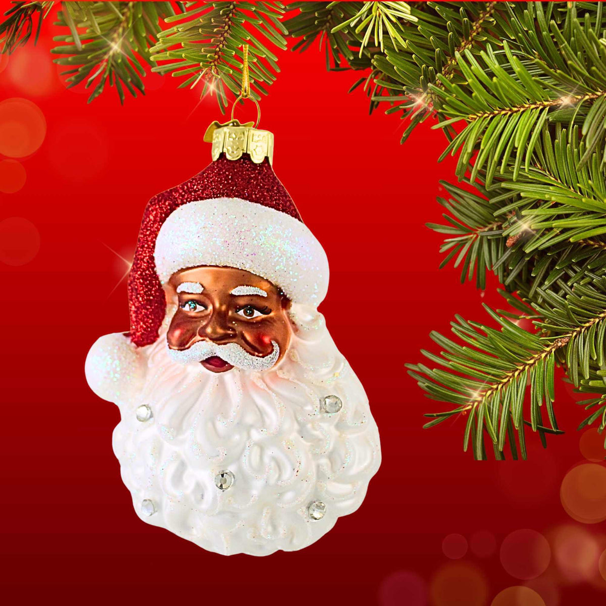 Kurt S. Adler African American Santa Head - - SBKGifts.com