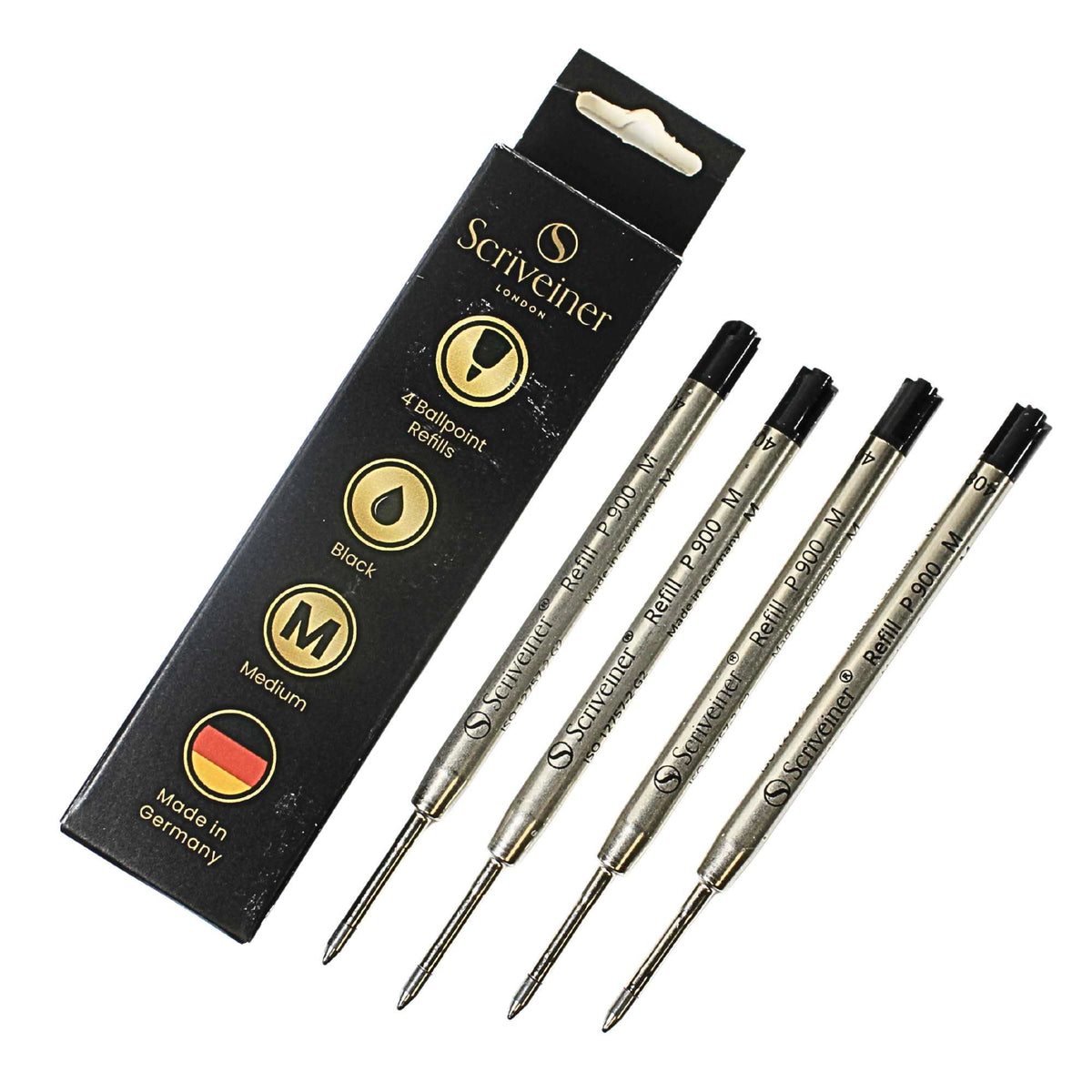 66751 Scriveriner Ballpoint Ink Refills BPRBLCKMR
