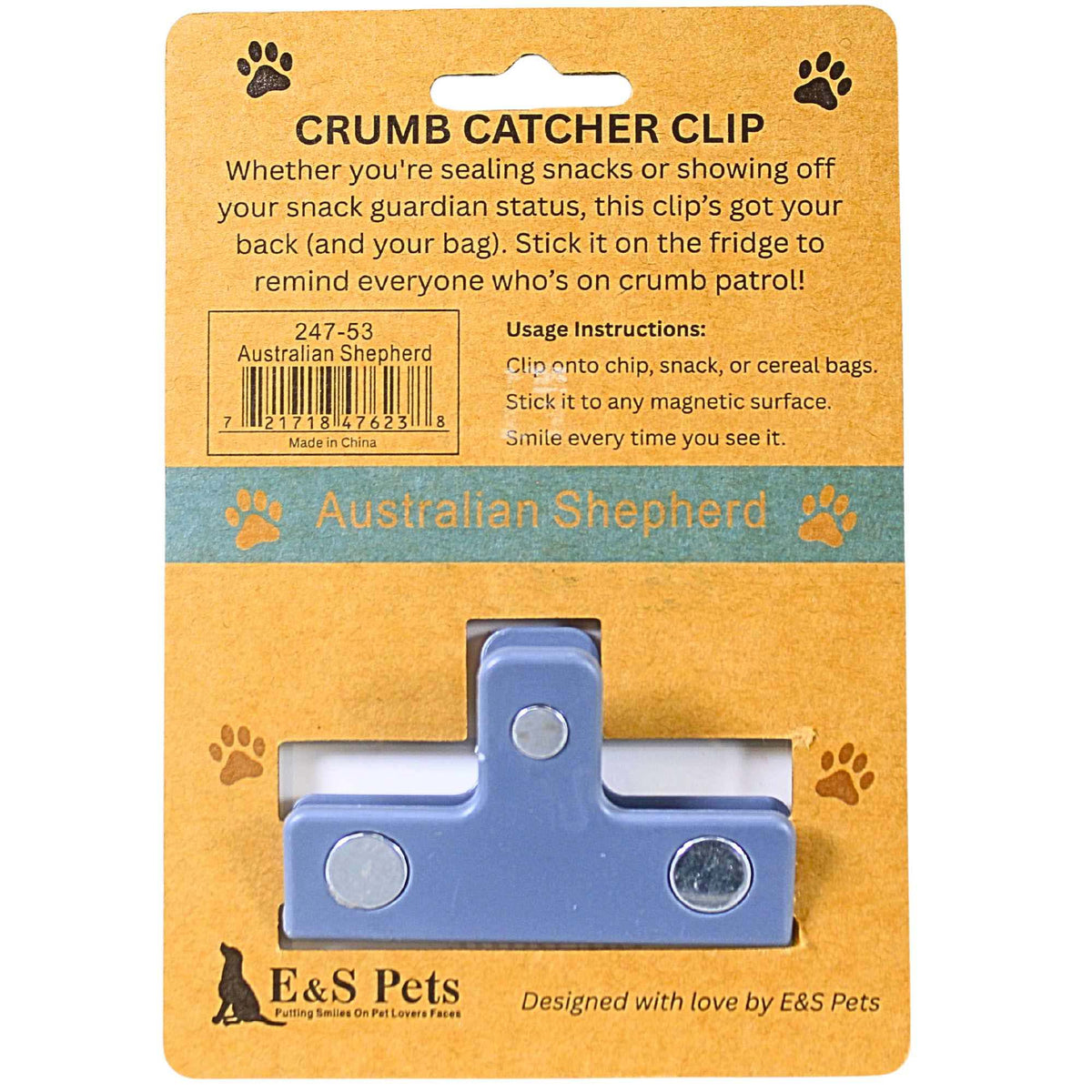 E & S Imports Australian Shepherd Chip Clip - - SBKGifts.com
