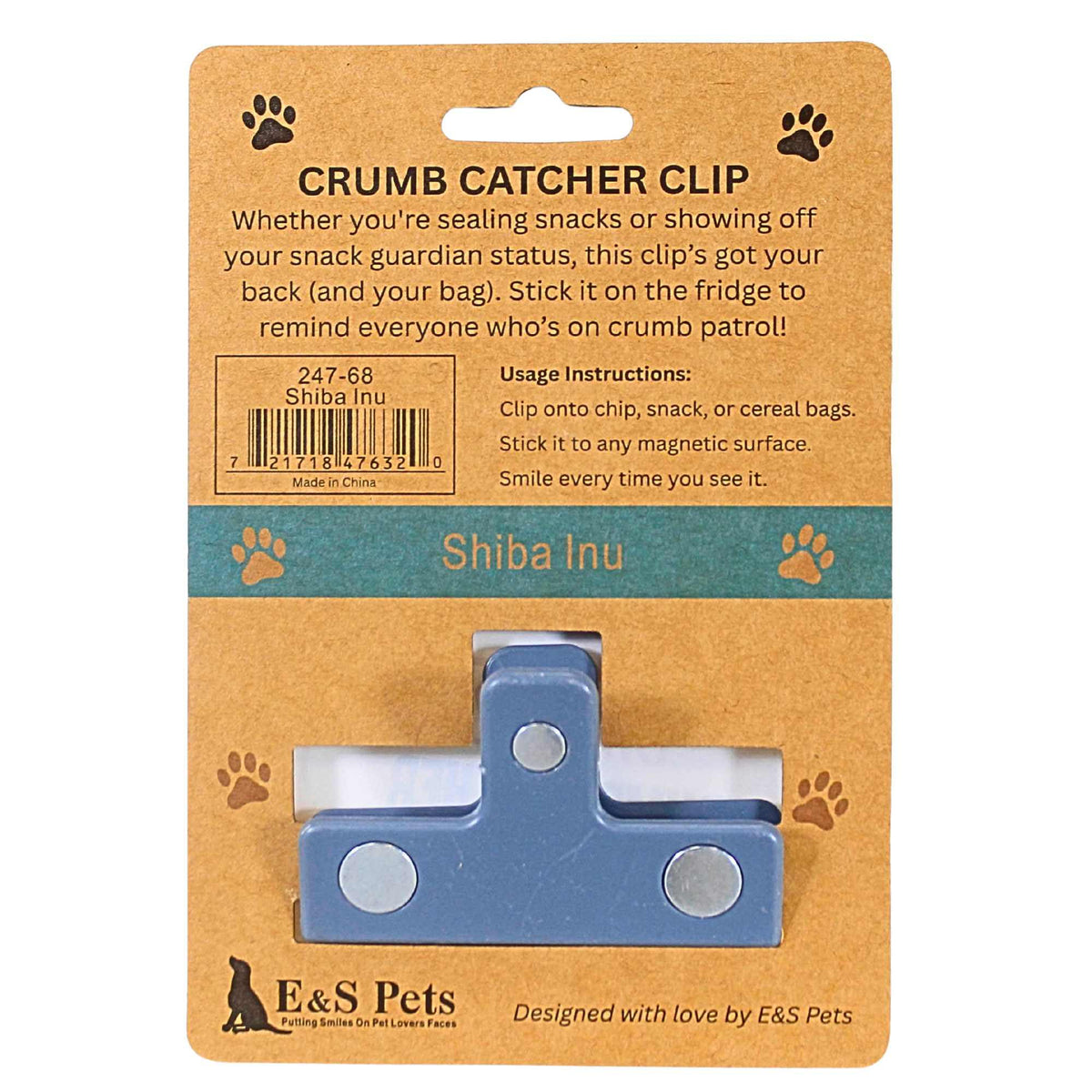 E & S Imports Shiba Inu Chip Clip - - SBKGifts.com