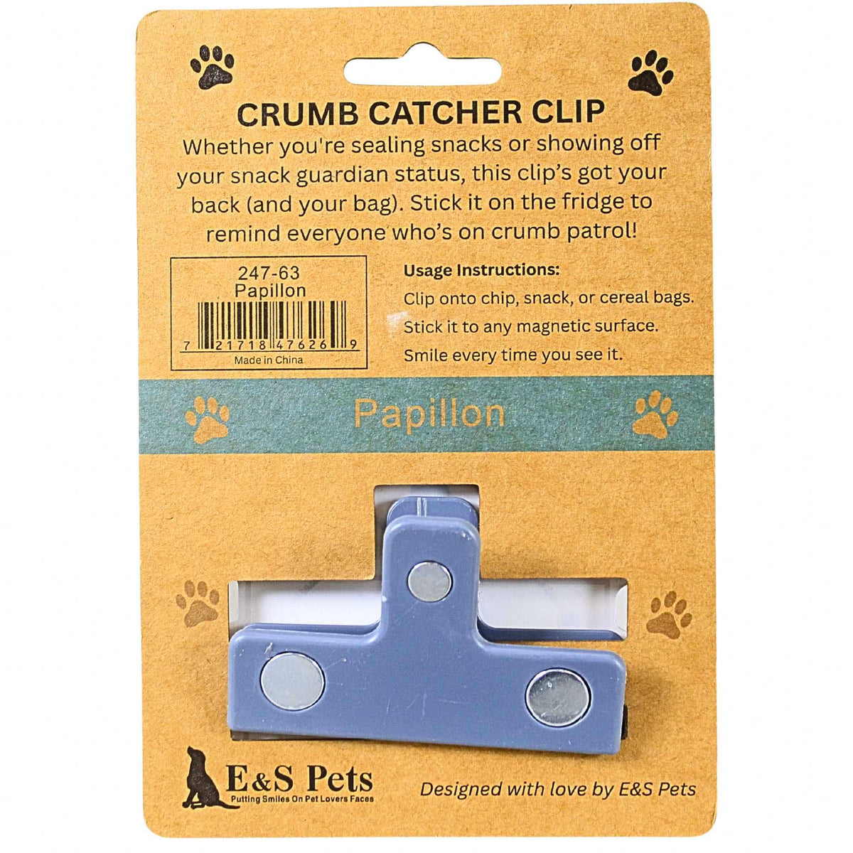 E & S Imports Papillon Chip Clip - - SBKGifts.com