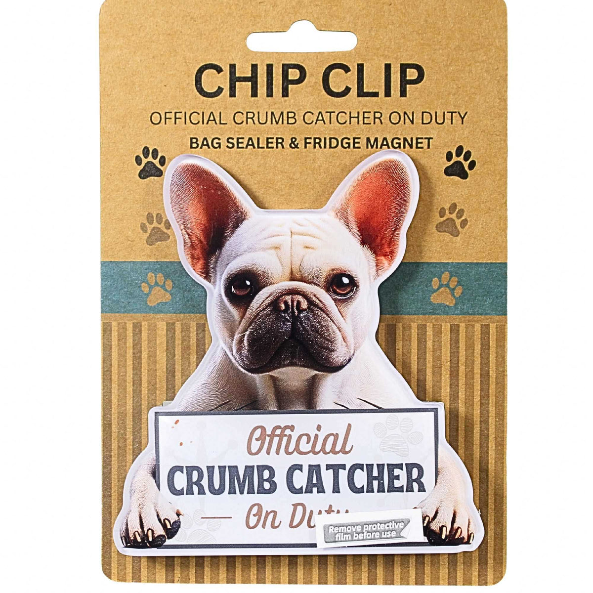 E & S Imports White French Bulldog Chip Clip - - SBKGifts.com