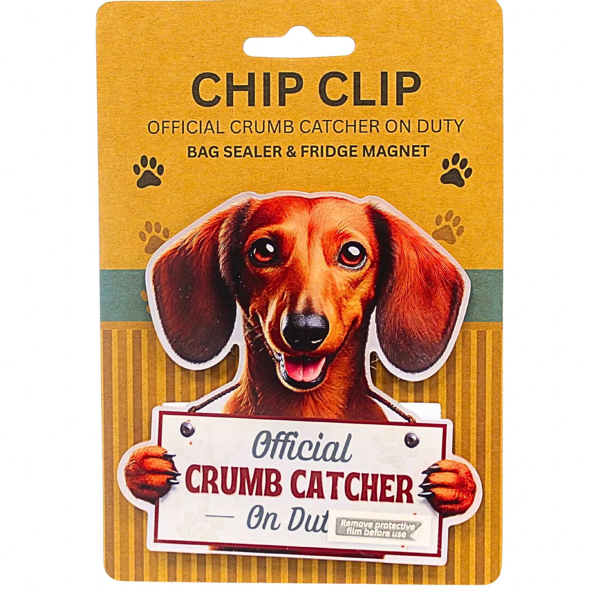 E & S Imports Red Dachshund Clip Chip - - SBKGifts.com