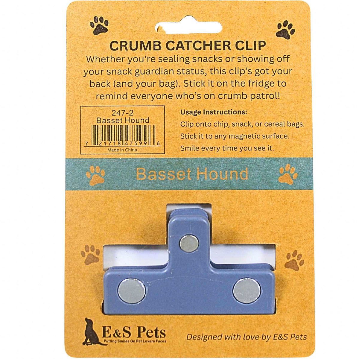 E & S Imports Basset Hound Chip Clip - - SBKGifts.com