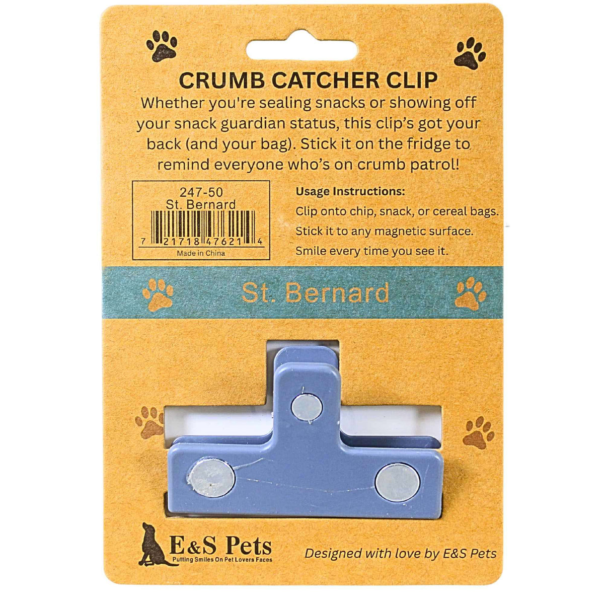 E & S Imports Saint Bernard Chip Clip - - SBKGifts.com