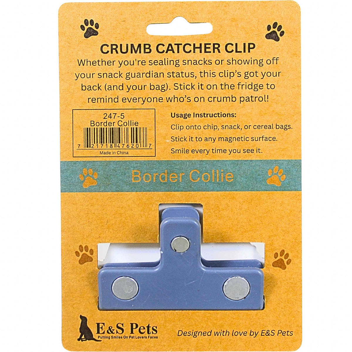 E & S Imports Border Collie Chip Clip - - SBKGifts.com