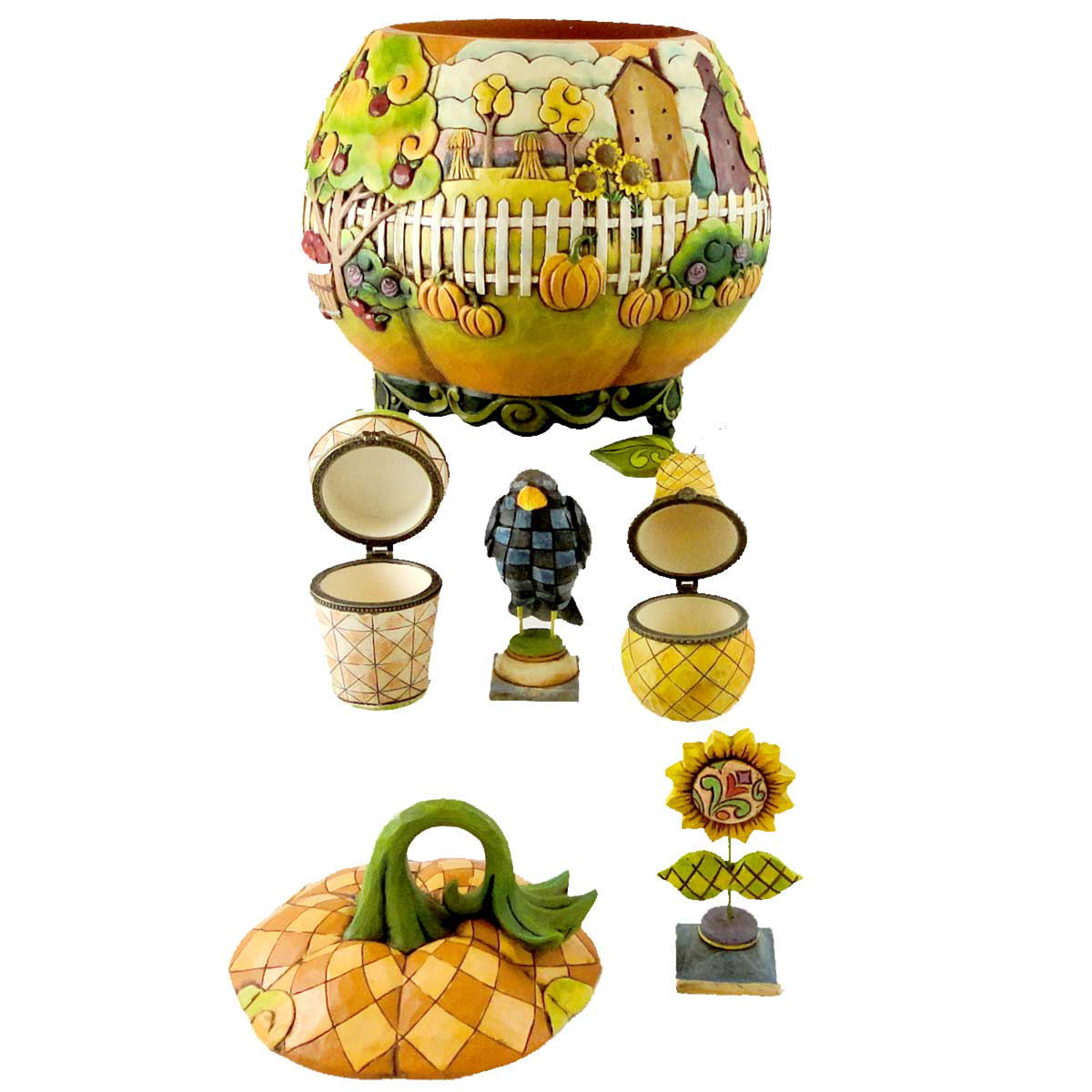 Jim Shore Pumpkin Container - - SBKGifts.com