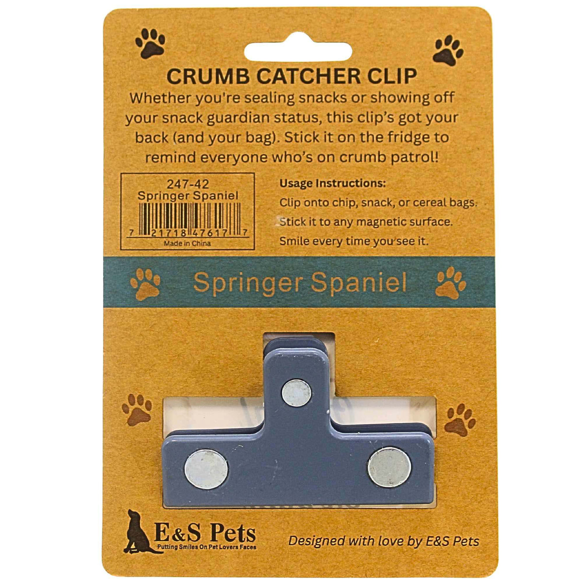 E & S Imports Springer Spaniel Chip Clip - - SBKGifts.com