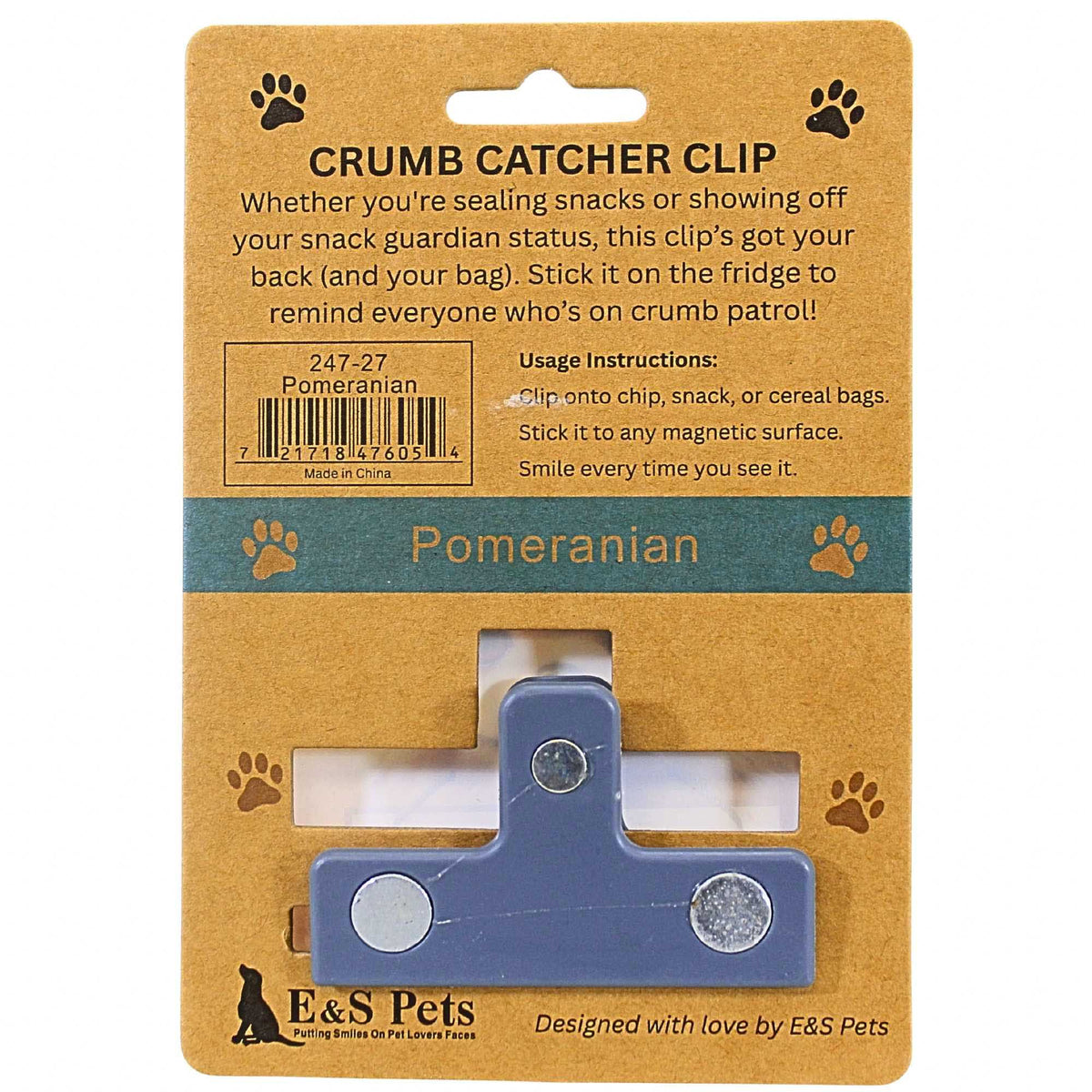E & S Imports Pomeranian Chip Clip - - SBKGifts.com