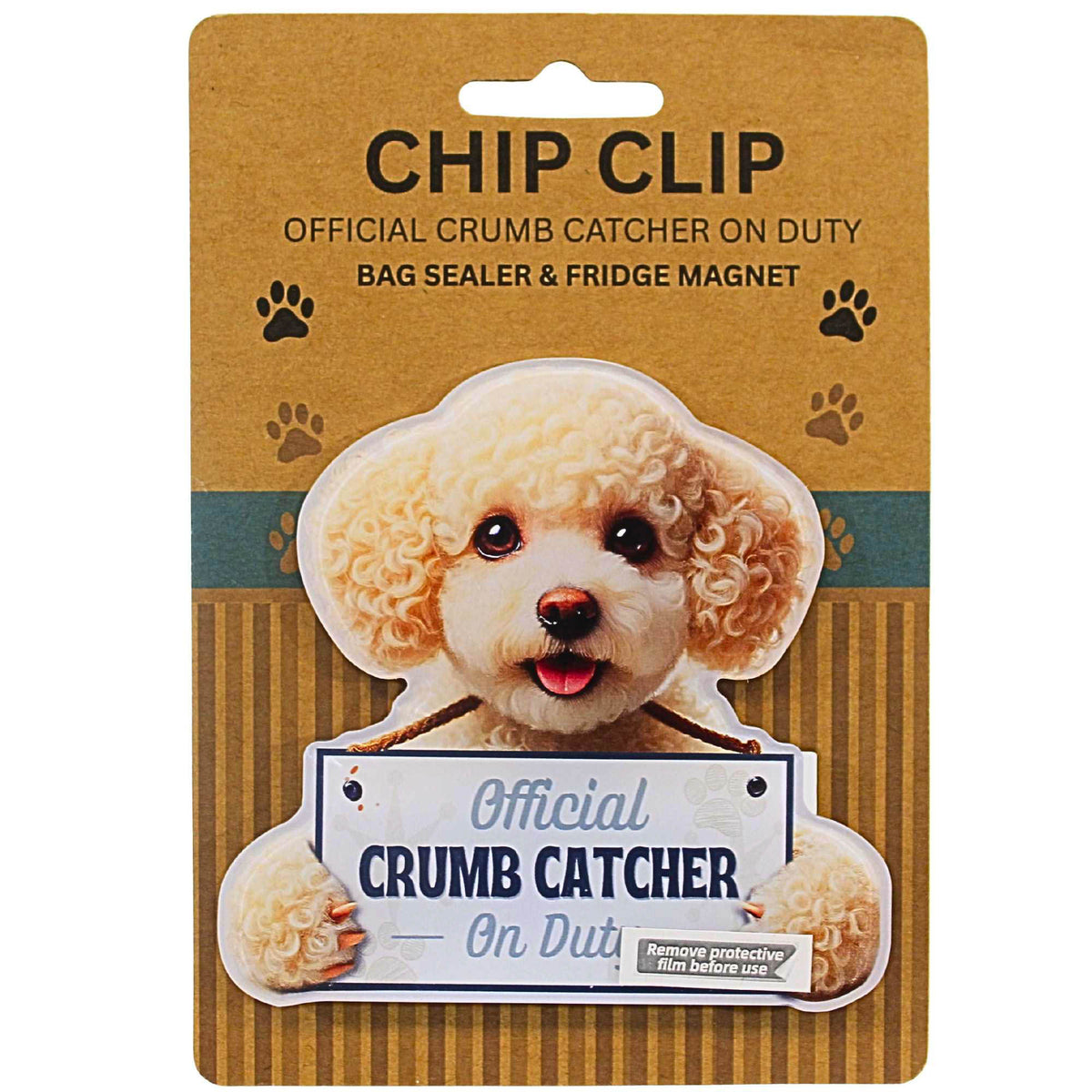E & S Imports White Poodle Chip Clip - - SBKGifts.com