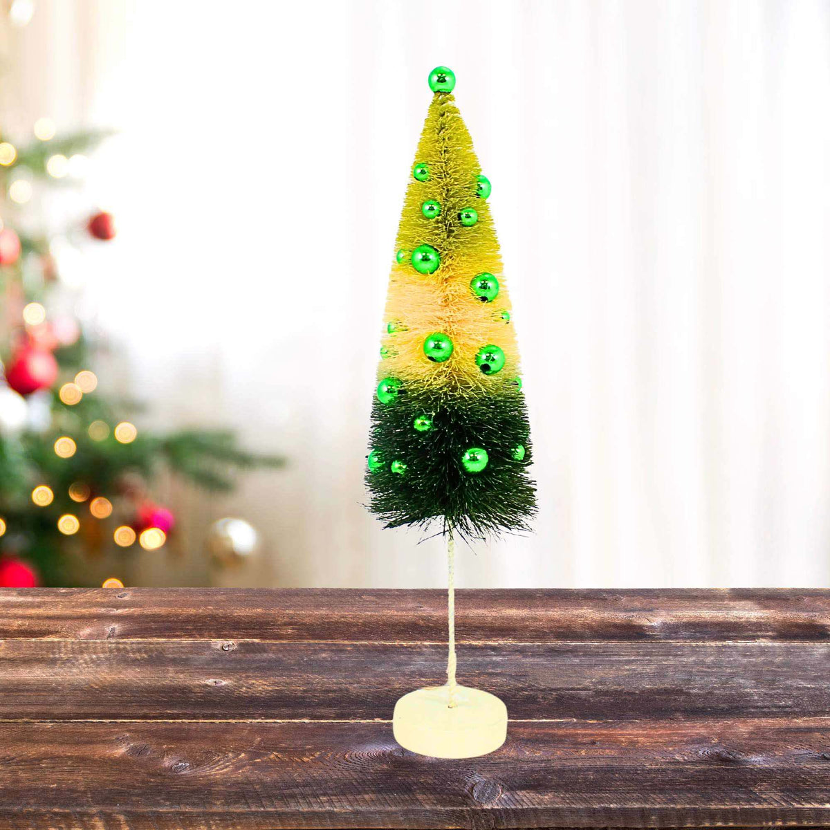Bethany Lowe Green Tri Color Bottle Brush Tree - - SBKGifts.com