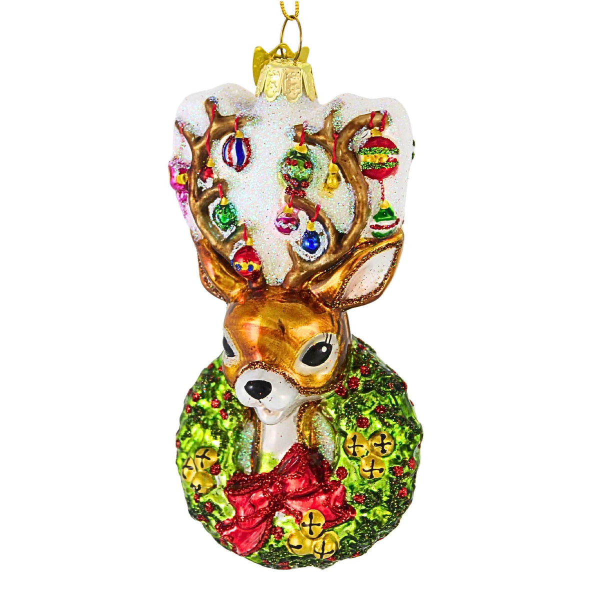 66825 Traditional Deer With Wreath NB1818
