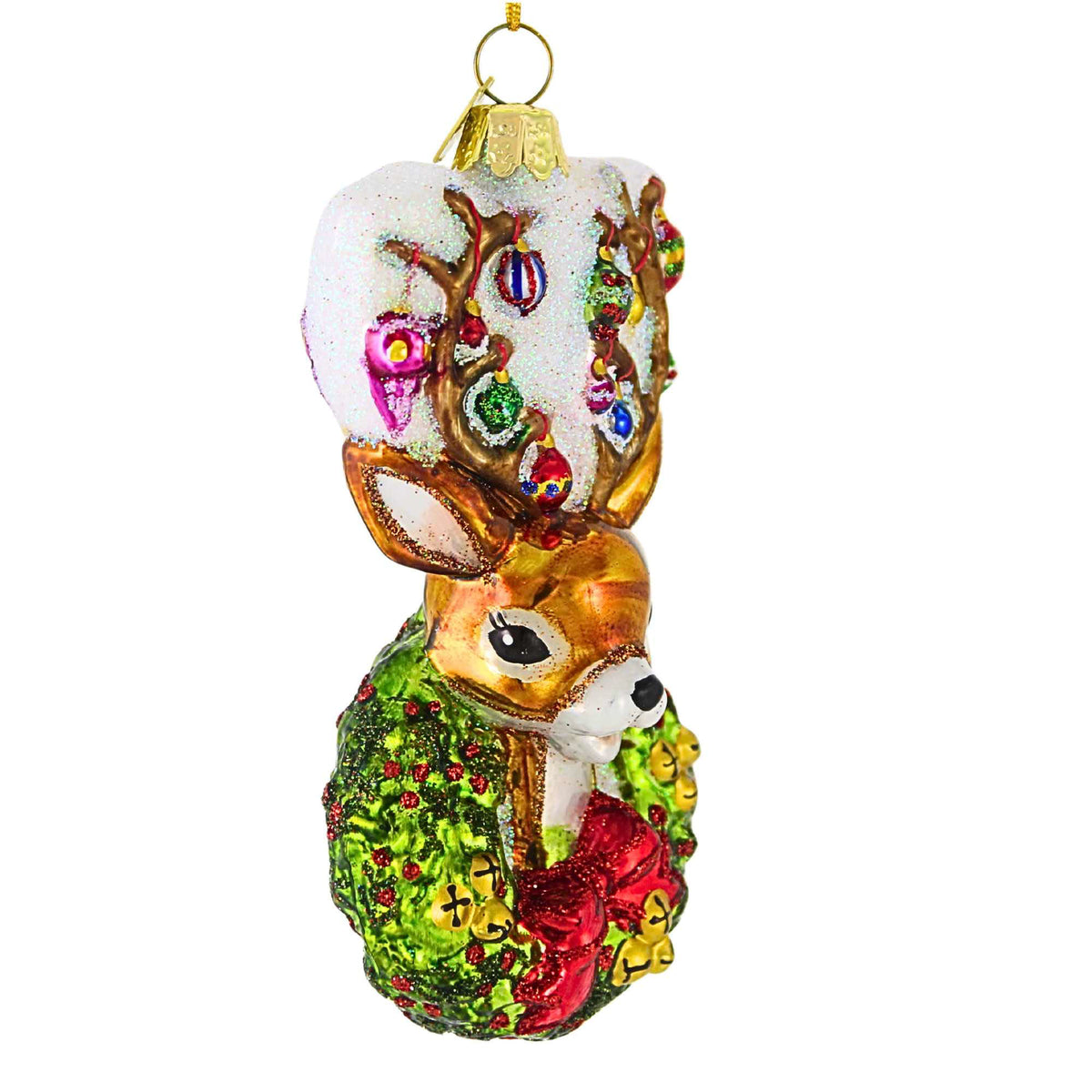 Noble Gems Traditional Deer With Wreath - - SBKGifts.com