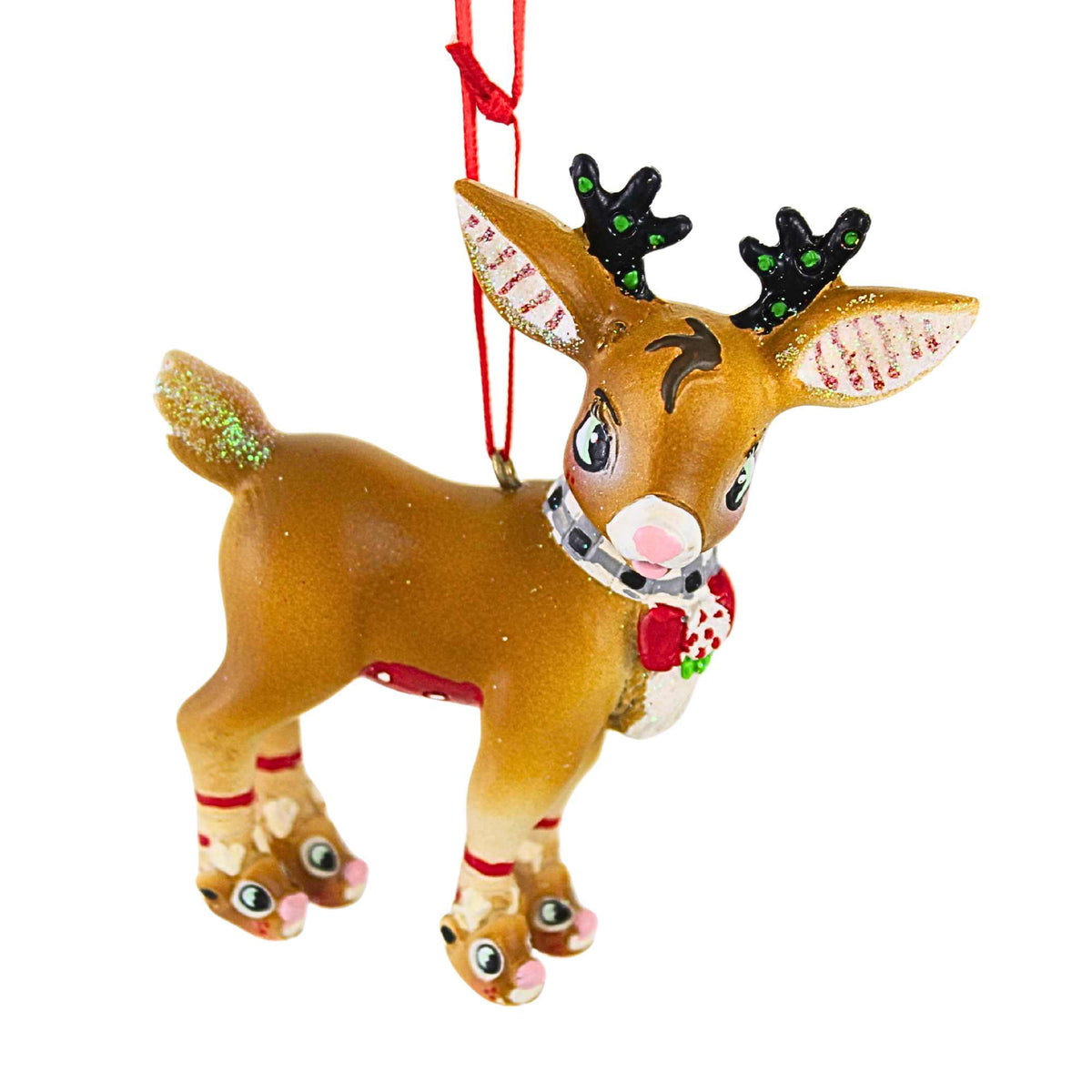 Kurt S. Adler Santa With Reindeer Ornament Set - - SBKGifts.com